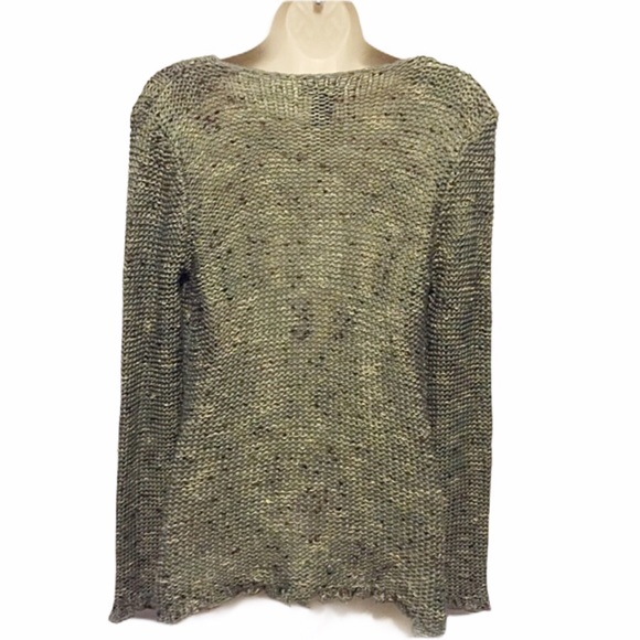 BCBG Green Tweed Knit Cardigan - Picture 3 of 5